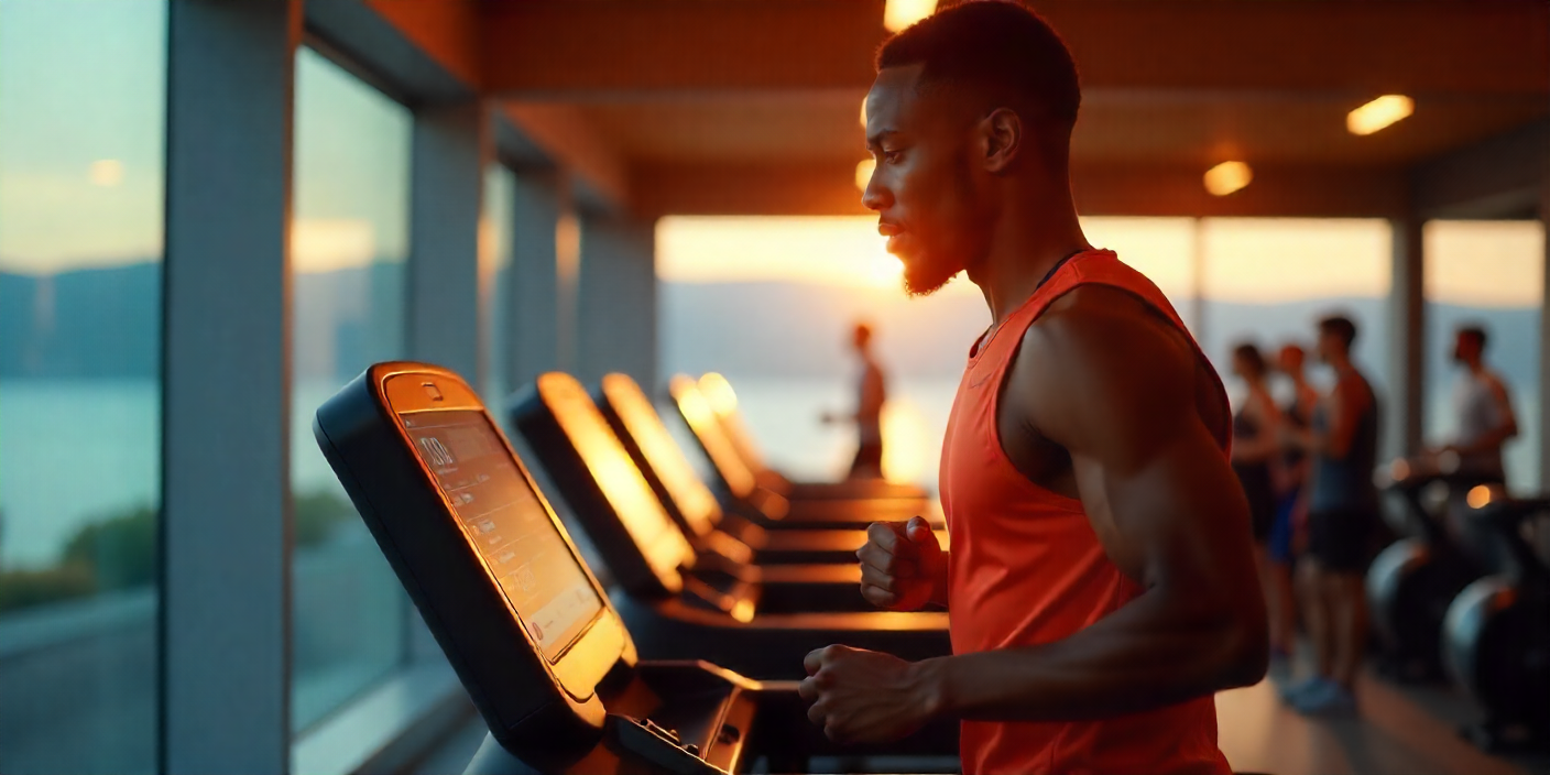 Runner in motion